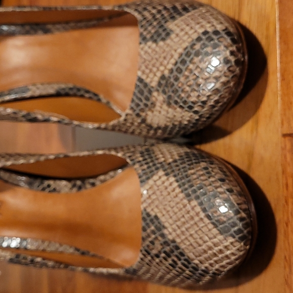 Schutz snake print block heel pumps - Picture 6 of 11